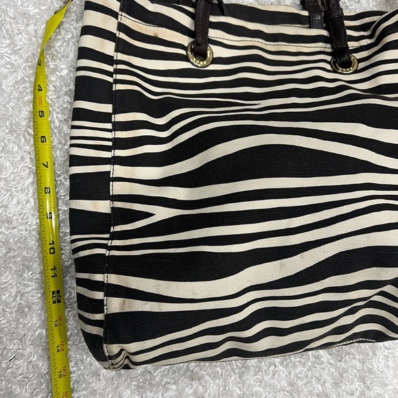 Michael Kors MK Canvas Tote in Zebra Print - Picture 8 of 16